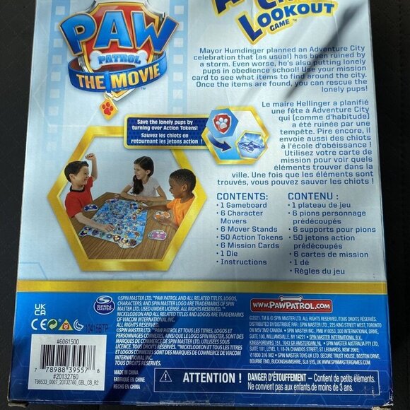 Paw Patrol The‎ Movie. The adventure City Lookout Game Age 4+ - Picture 2 of 2